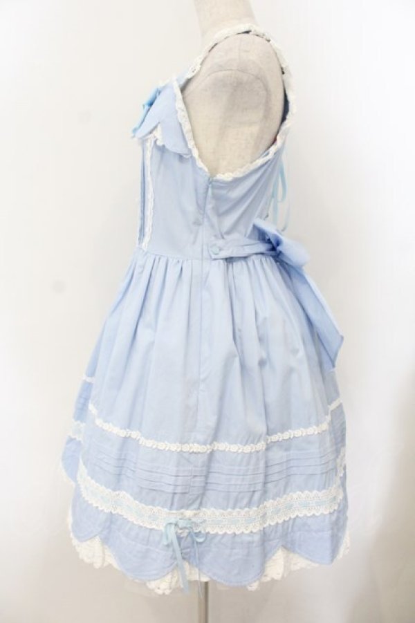 画像3: BABY,THE STARS SHINE BRIGHT / リボンスカラップジャンパースカート  サックス O-26-01-17-023-BA-OP-OW-OS (3)