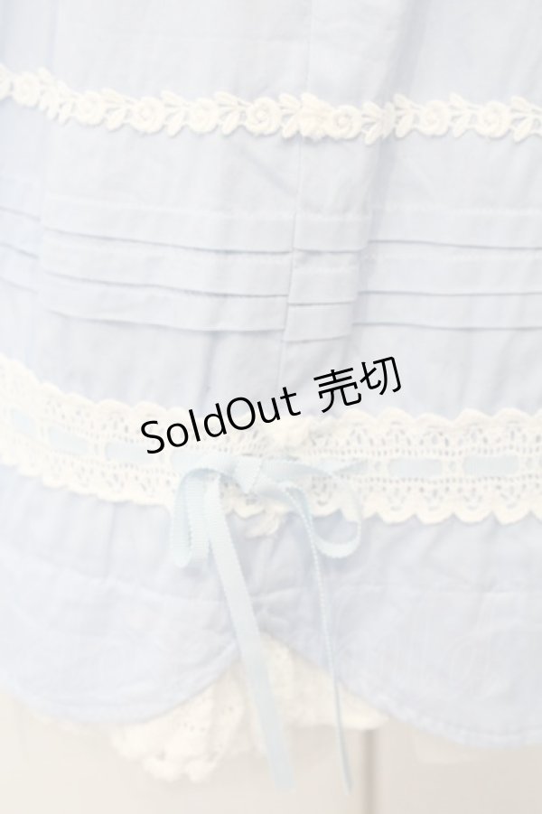 画像4: BABY,THE STARS SHINE BRIGHT / リボンスカラップジャンパースカート  サックス O-26-01-17-023-BA-OP-OW-OS (4)