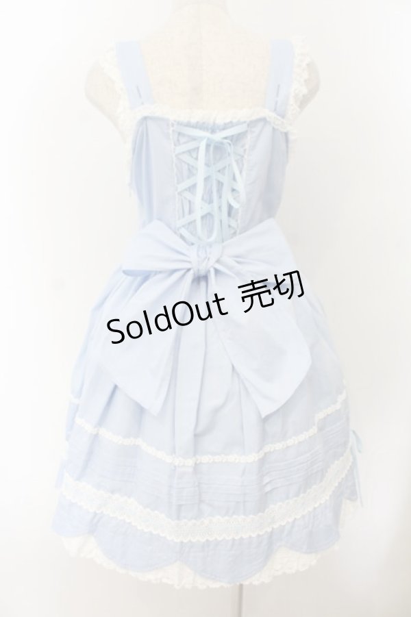 画像5: BABY,THE STARS SHINE BRIGHT / リボンスカラップジャンパースカート  サックス O-26-01-17-023-BA-OP-OW-OS (5)