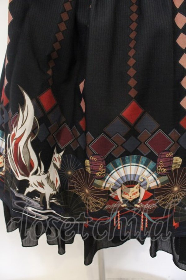 画像3: Grove Deer【海外ロリィタ】 / The Legend of the Fox スカート L ブラック O-26-01-17-028-EL-SK-IG-OS (3)