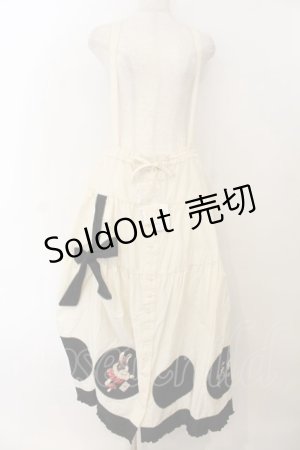 画像: PINK HOUSE / ハロウィーンワンダーランドワッペン使いスカート  シロ×クロ O-26-01-17-032-LO-OP-IG-OS