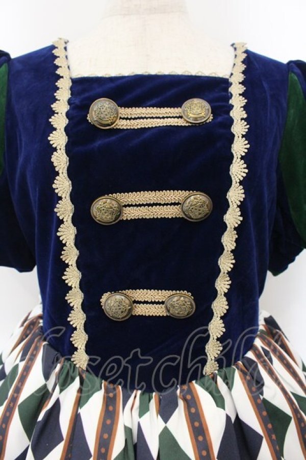 画像2: axes femme kawaii / ドールズサーカスワンピース M ブルー O-26-01-17-003-AX-OP-OW-OS (2)