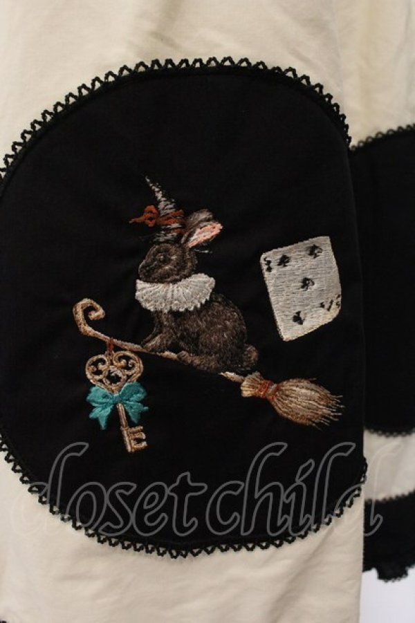 画像4: PINK HOUSE / ハロウィーンワンダーランドワッペン使いスカート  シロ×クロ O-26-01-17-032-LO-OP-IG-OS (4)