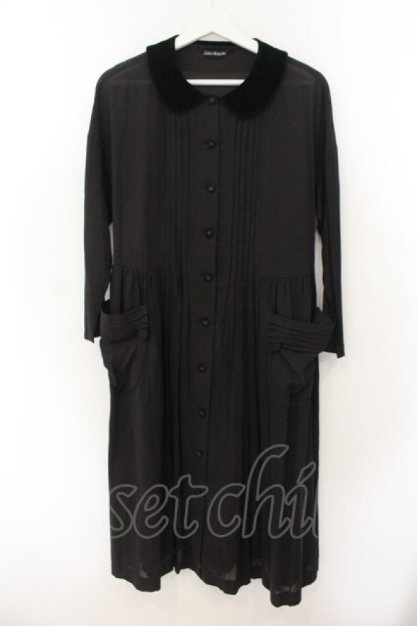 画像1: Jane Marple / Velvet collar dress（ベルベットカラードレス） M クロ O-26-01-17-042-JM-OP-IG-OS (1)