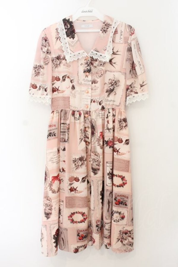 画像1: MILK / サロンワンピース  ピンク O-26-01-17-043-ML-OP-IG-OS (1)