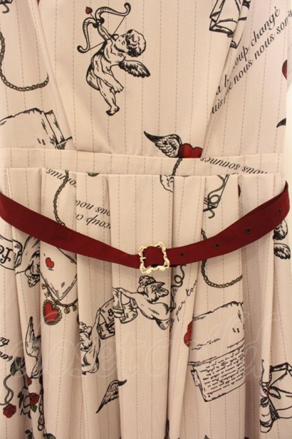 画像2: axes femme / ハートキューピット柄ワンピース F ピンク O-26-01-17-046-AX-OP-YM-OS (2)