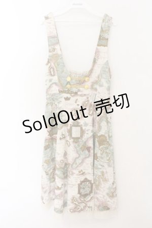 画像: an another angelus / 地図柄ワンピース F アイボリー系 O-26-01-17-047-CA-OP-OW-OS