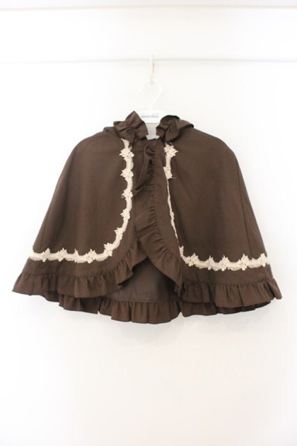 画像1: axes femme kawaii / 童話の小公女ケープ M ブラウン O-26-01-17-049-AX-JA-OW-OS (1)