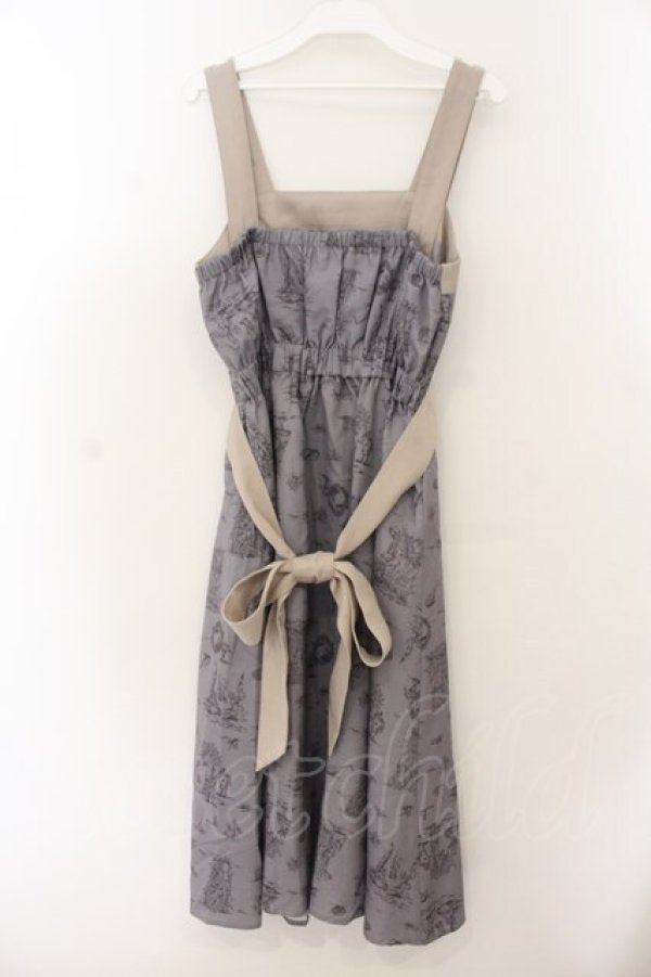 画像3: axes femme POETIQUE / ジュイ風物語柄ワンピース M グレー O-26-01-17-052-AX-OP-OW-OS (3)