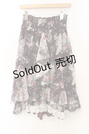 画像: axes femme / 花柄マルチWAYスカート F ワイン O-26-01-17-054-AX-SK-OW-OS