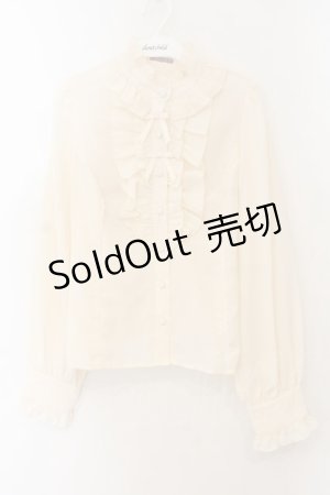 画像: axes femme kawaii / スタンドフリルブラウス M キナリ O-26-01-17-059-AX-BL-OW-OS