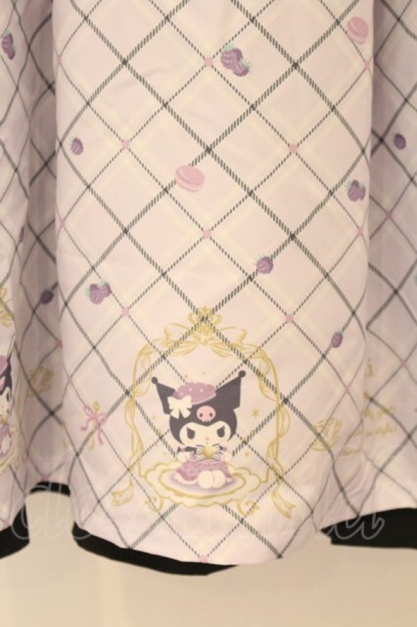 画像2: axes femme POETIQUE / クロミ/ティールームワンピース M クロ×ラベンダー O-26-01-17-060-AX-OP-OW-OS (2)