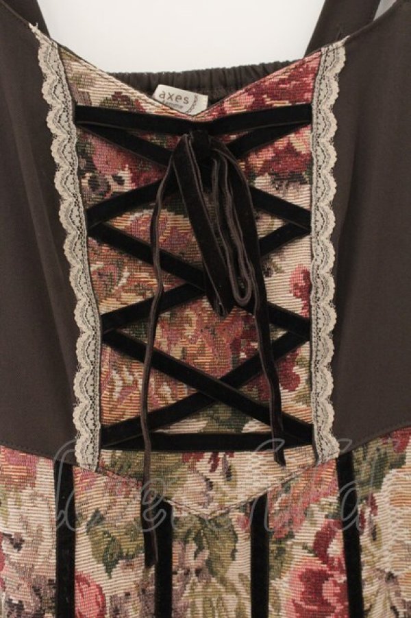 画像2: axes femme / ゴブラン織ジャンスカ F ベージュ O-26-01-17-063-AX-OP-OW-OS (2)