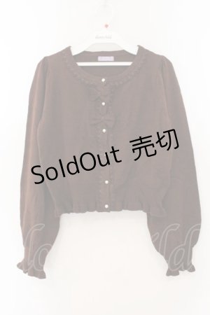 画像: axes femme kawaii / 2つリボンカーディガン M ブラウン O-26-01-17-066-AX-TO-OW-OS
