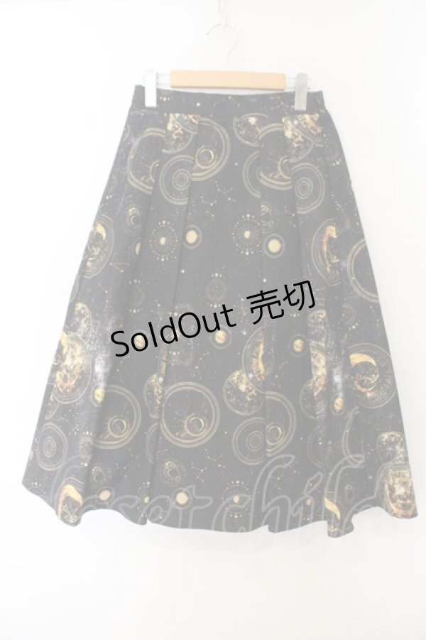 画像1: axes femme NOSTALGIE / タロット柄スカート F クロO-26-01-17-069-AX-SK-OW-ZT593 (1)