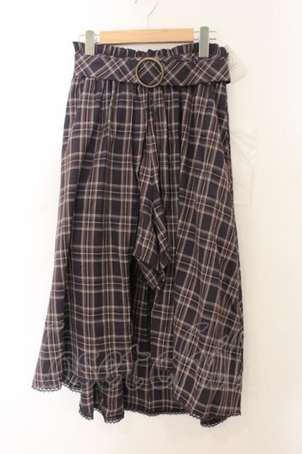 画像1: axes femme POETIQUE / オーバースカート付パンツ M パープル O-26-01-17-072-AX-PA-IG-OS (1)