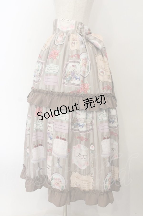 画像3: axes femme kawaii / ティティ×ベアファミリースカート  アイボリー O-26-01-17-006-AX-SK-IG-OS (3)