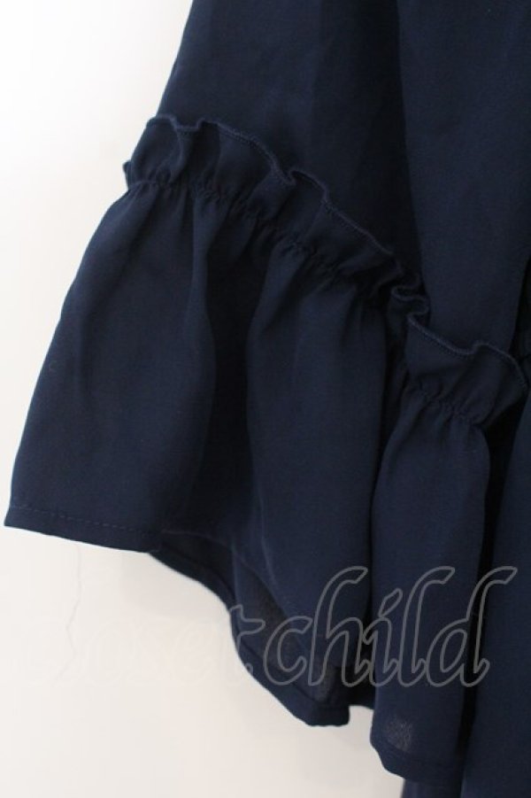 画像3: axes femme kawaii / エンパイアフリルブラウス M ネイビー O-26-01-17-076-AX-BL-OW-OS (3)