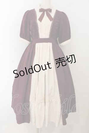 画像: axes femme kawaii / エレガントドールワンピース M ワイン O-26-01-17-011-AX-OP-OW-OS