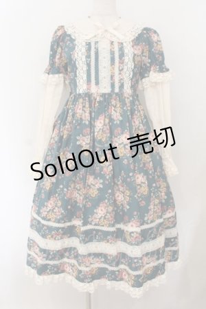 画像: Innocent World / 薔薇と苺のドールワンピース M 86　グリーン×キナリ O-26-01-17-013-IW-OP-OW-OS