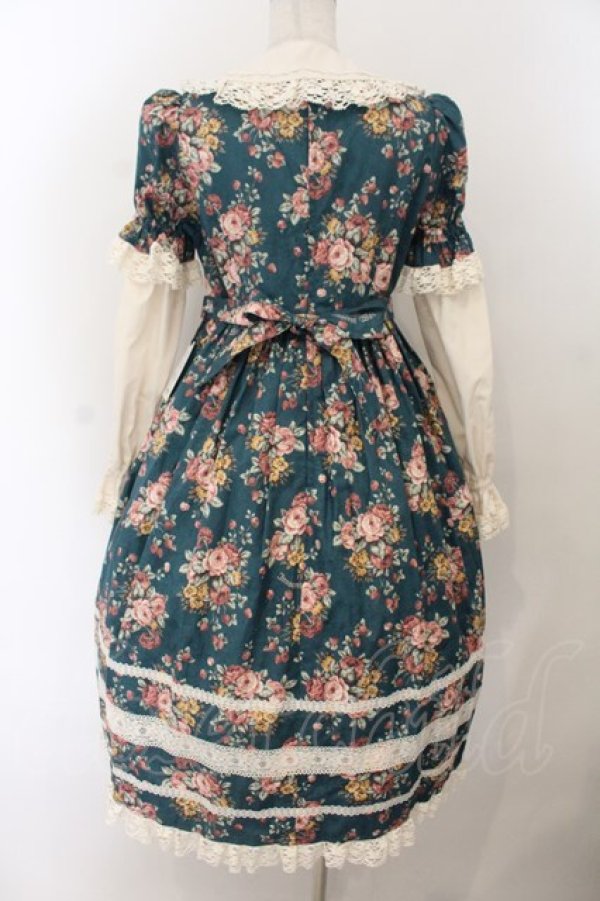 画像5: Innocent World / 薔薇と苺のドールワンピース M 86　グリーン×キナリ O-26-01-17-013-IW-OP-OW-OS (5)