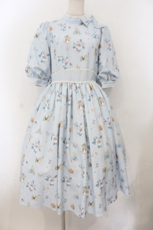 画像: Innocent World / ピーターラビット小花レースワンピース M サックス O-26-01-17-014-IW-OP-OW-OS