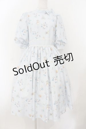 画像: Innocent World / ピーターラビット小花レースワンピース M サックス O-26-01-17-014-IW-OP-OW-OS