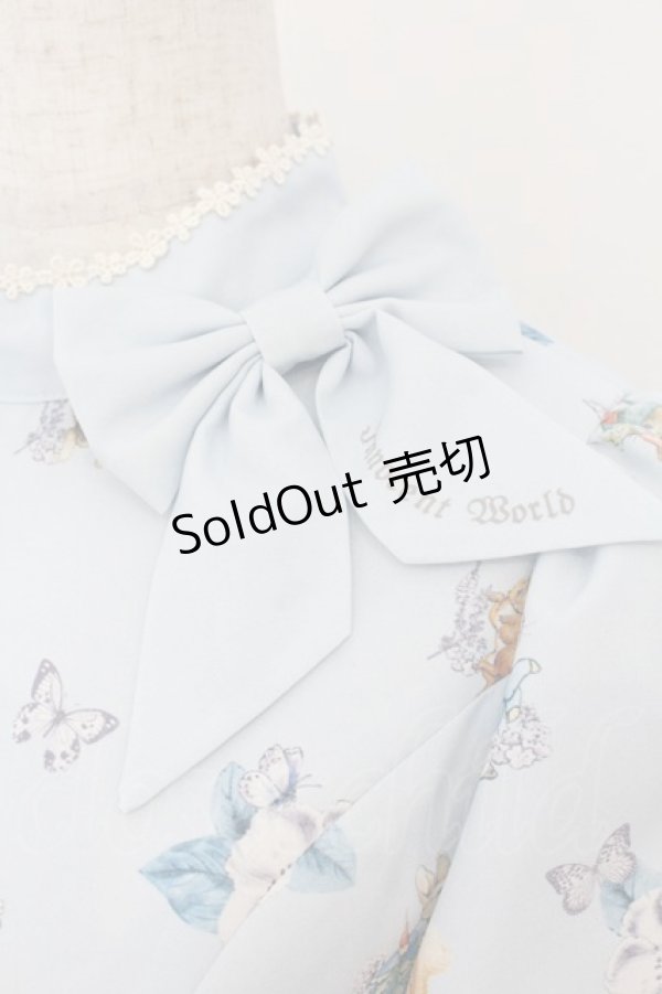 画像3: Innocent World / ピーターラビット小花レースワンピース M サックス O-26-01-17-014-IW-OP-OW-OS (3)