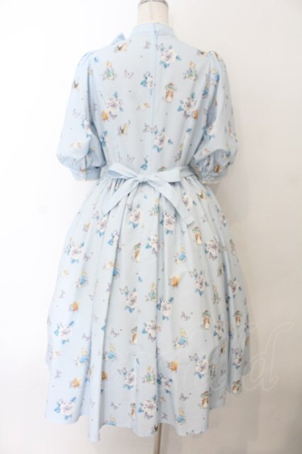 画像5: Innocent World / ピーターラビット小花レースワンピース M サックス O-26-01-17-014-IW-OP-OW-OS (5)