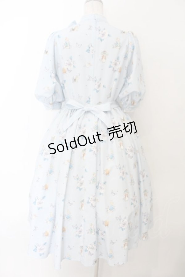 画像5: Innocent World / ピーターラビット小花レースワンピース M サックス O-26-01-17-014-IW-OP-OW-OS (5)