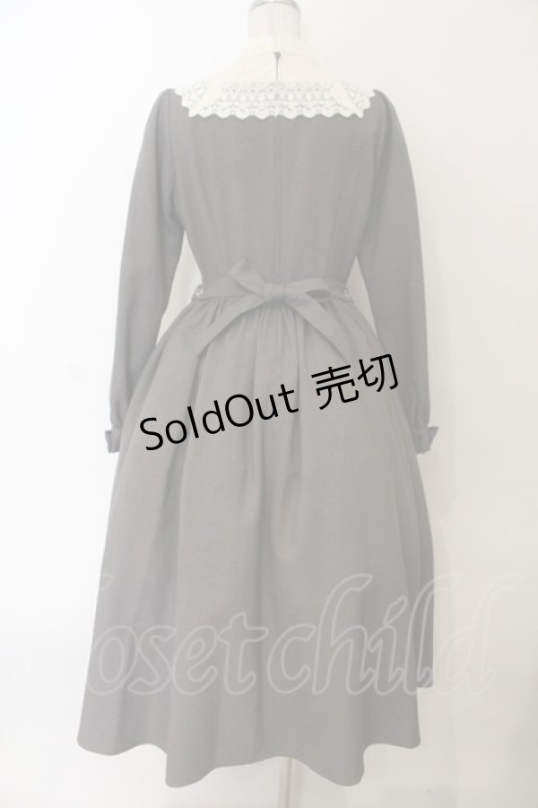 画像4: Innocent World / キャトリーヌ(長袖)ワンピース M グレー×キナリ O-26-01-17-015-IW-OP-OW-OS (4)