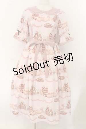 画像: axes femme kawaii / お菓子の家柄ワンピース  ピンク O-26-01-17-019-AX-BL-IG-OS