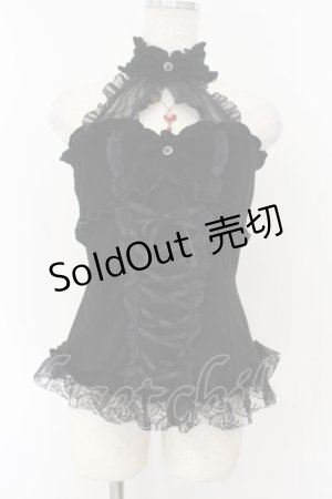 画像: MARBLE / アクセサリー付き編み上げビスチェ  ブラック O-26-01-19-001-GO-TO-OW-OS