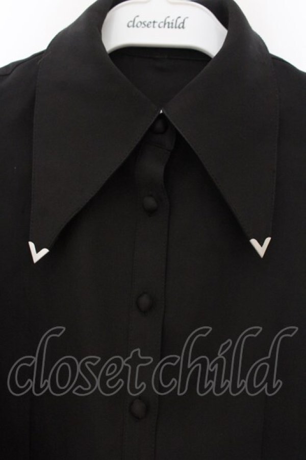 画像2: EATME / ギャザーパフブラウス F クロ O-26-01-19-026-LO-BL-OW-OS (2)