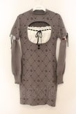 画像1: HONEY・MEW / アームカバー付きMWモノグラムワンピース F グレー O-26-01-19-028-PU-OP-OW-OS (1)