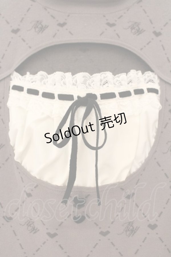 画像2: HONEY・MEW / アームカバー付きMWモノグラムワンピース F グレー O-26-01-19-028-PU-OP-OW-OS (2)