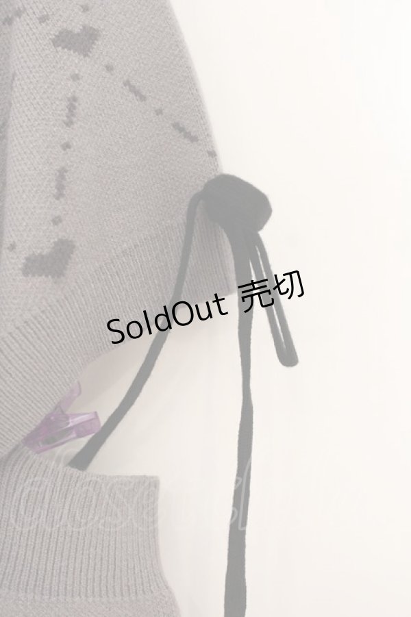 画像3: HONEY・MEW / アームカバー付きMWモノグラムワンピース F グレー O-26-01-19-028-PU-OP-OW-OS (3)