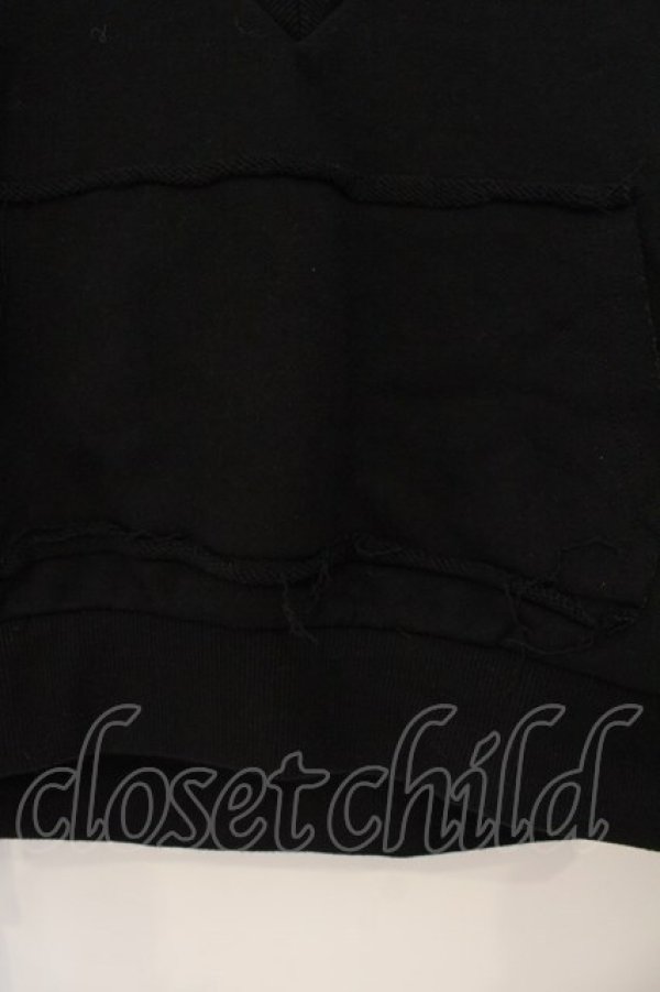 画像2: lilLilly / Vネックショートパーカー F クロ O-26-01-19-030-LO-TO-OW-OS (2)