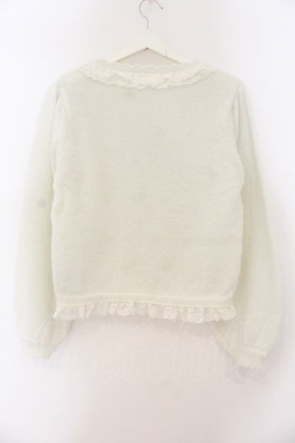 画像3: axes femme POETIQUE / ラメシャギーフリルニットカーディガン M キナリ O-26-01-19-041-AX-TO-OW-OS (3)