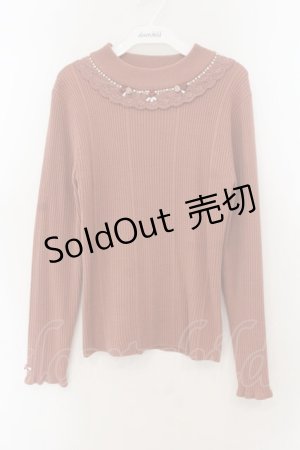 画像: axes femme / 【パーソナルカラー】ニット F アプリコットピンク O-26-01-19-044-AX-TO-OW-OS