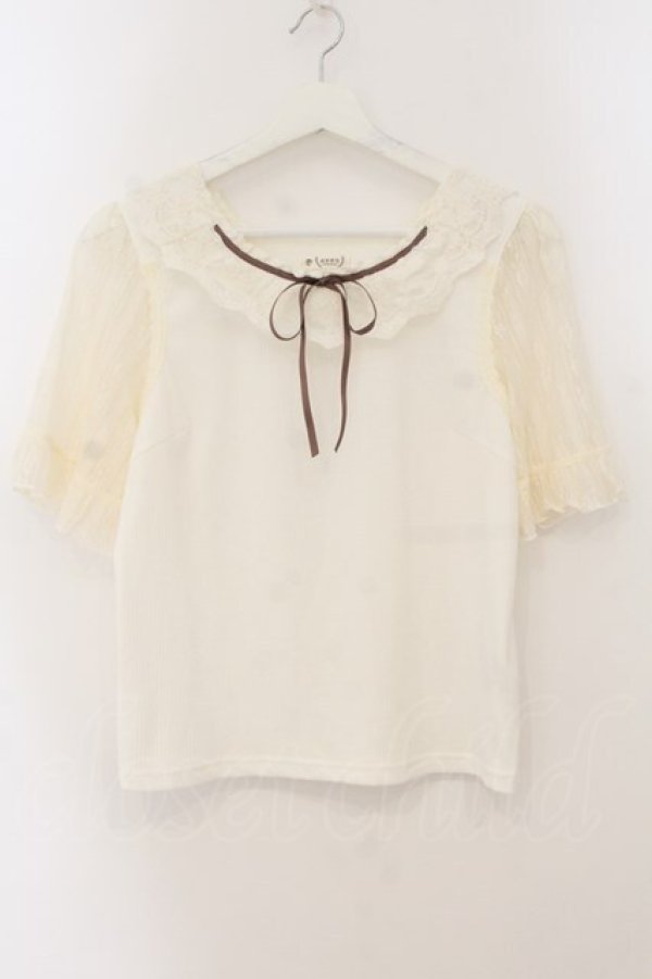 画像1: axes femme / 20thレース使いトップス F キナリ O-26-01-19-045-AX-TO-OW-OS (1)