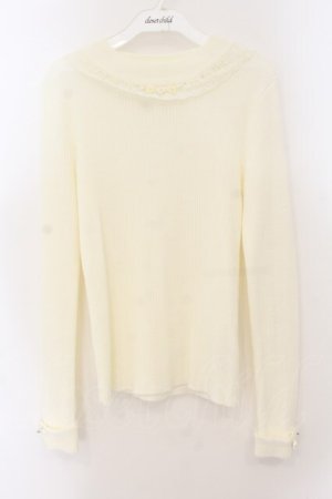 画像: axes femme / 薔薇モチーフボトルネックプルオーバー M キナリ O-26-01-19-048-AX-TO-OW-OS