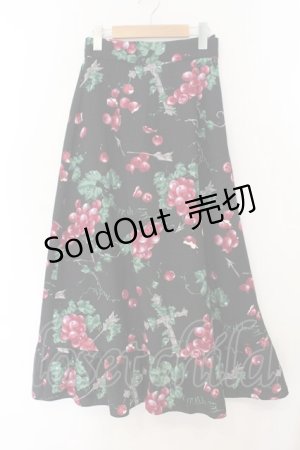 画像: MILK / ぶどうの神話マキシスカート  ブラック O-26-01-19-051-ML-SK-OW-OS