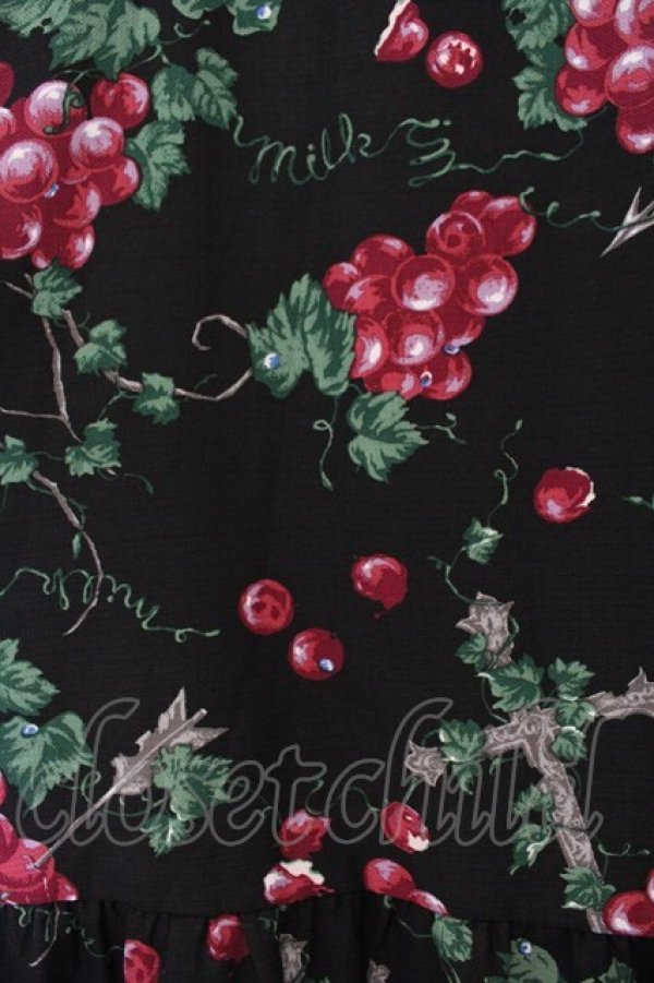 画像2: MILK / ぶどうの神話マキシスカート  ブラック O-26-01-19-051-ML-SK-OW-OS (2)