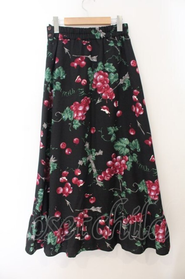 画像3: MILK / ぶどうの神話マキシスカート  ブラック O-26-01-19-051-ML-SK-OW-OS (3)