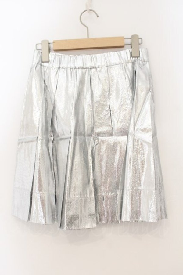 画像2: MILK / スパークルスクールスカート  シルバー O-26-01-19-053-ML-SK-OW-OS (2)