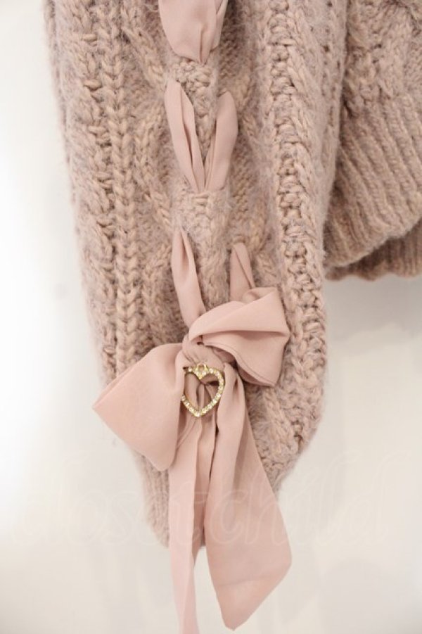 画像4: LIZ LISA / パールリボンケーブルパーカー  ピンク O-26-01-19-054-LO-TO-OW-OS (4)