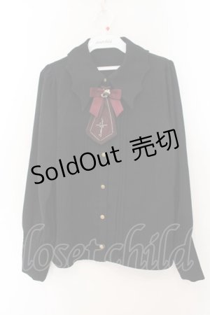 画像: Amavel / Vampire Nightmareブラウス F クロ×ボルドー O-26-01-19-055-CA-BL-OW-OS