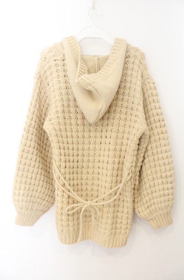 画像2: LEBECCA boutique / 雪玉をころがすカーディガン  アイボリー O-26-01-19-1007-EL-TO-IG-OS (2)