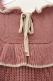 画像2: Fi.n.t / フロントリボン配色フリルニットプルオーバー  ピンクブラウン O-26-01-19-1009-CA-TO-IG-OS (2)